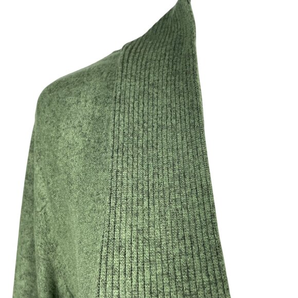 NWT Bobeau Elissa Ribbed Trim Open Front Lightweight Cardigan Petite Small Green - Picture 6 of 12
